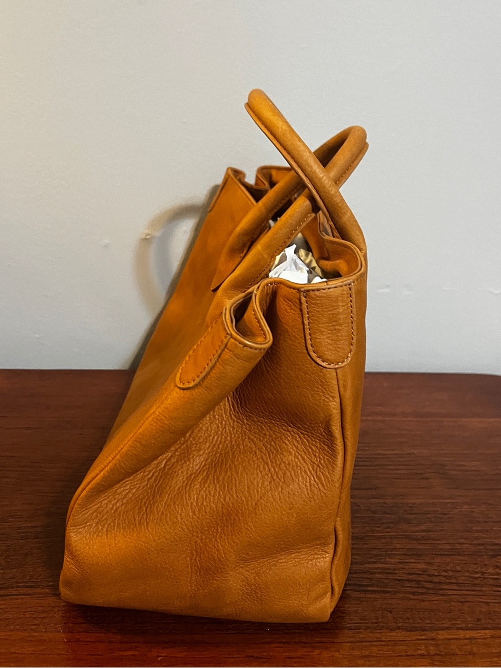 NWT Elisabetta Mark and Graham Italian Leather Tote Sauvage Made in Italy - Picture 4 of 11